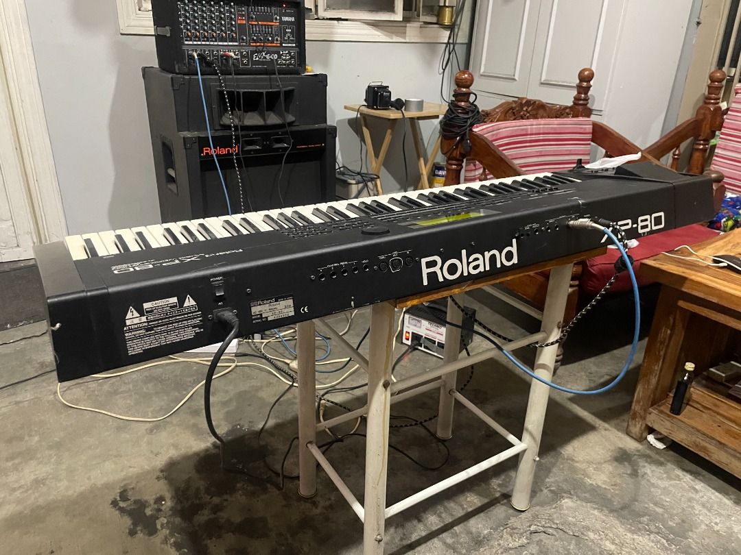 Roland XP - 80 (64 Keys) Music Work Station (Category: Musical Instruments) located in Taguig. Submitted by yono32 (Listing ID 1354959637, Image 1). Description: Initially bought at Japan 1997, comes with bag and sustain pedal. Note: 110 Volt before using it. Issue: refer to image for the pentel markers on some key and pain on the aux or power source and some adhesive stain. you may also DM me for more question RFS: Need funds Meet-up and testing