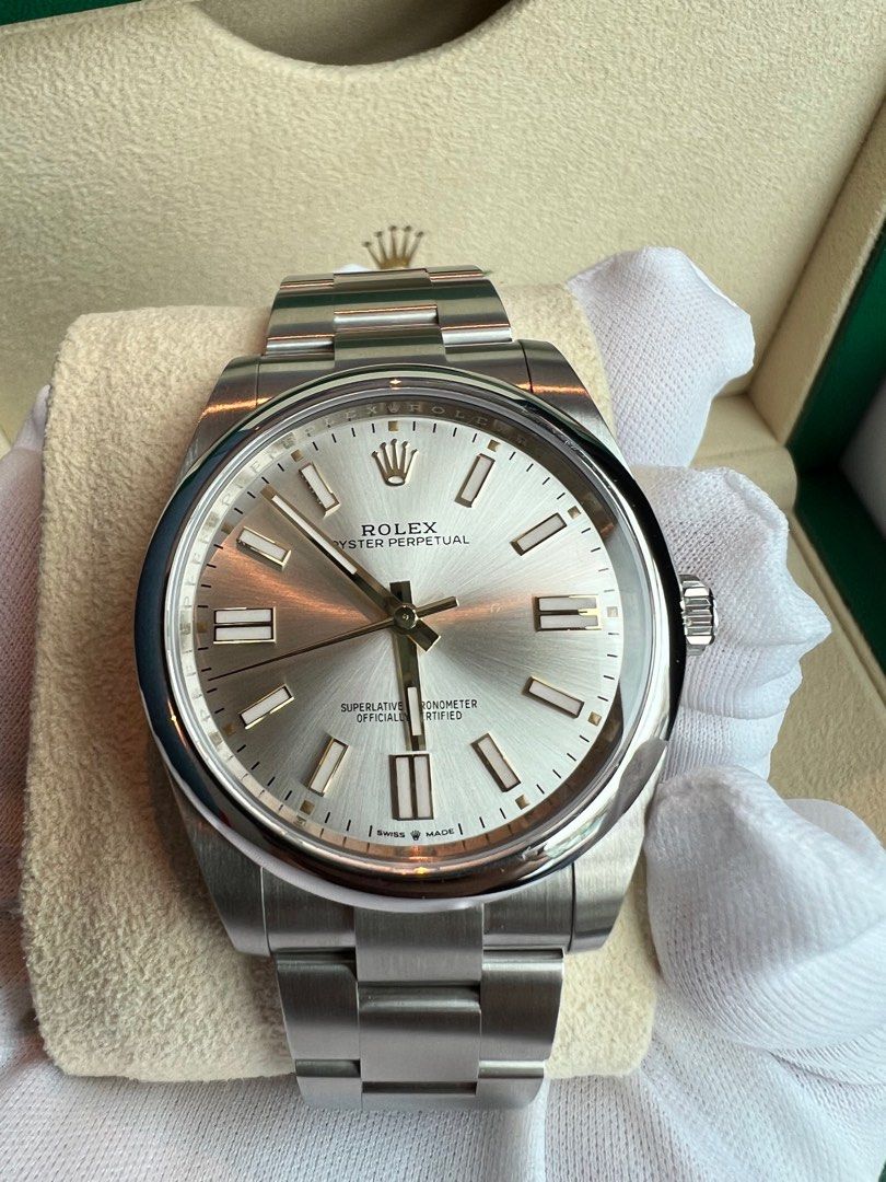 Rolex Oyster Perpetual 41 Reference 124300 (Category: Luxury Watches) located in Quezon City. Submitted by mrandmsposh (Listing ID 1355084667, Image 2). Description: Rolex Oyster Perpetual 41 Reference 124300 Brand New. Unworn. Unresize Foreign AD Complete Full Set with Receipt IG: mrandmsposh Meet-up: BGC.
