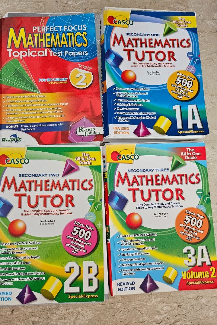 Secondary Math Tutor Casco Algebra Mavis Topical Revision Paper Sec 1 ...