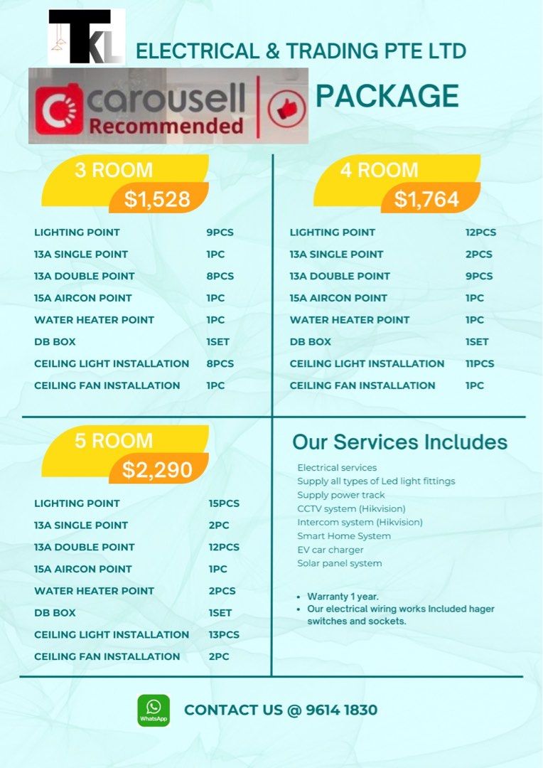 SG Lew electrical /Direct electrical company/electrical/Special Promo For BTO Flat - Electrical Rewiring / Electrical Works62863114481155116