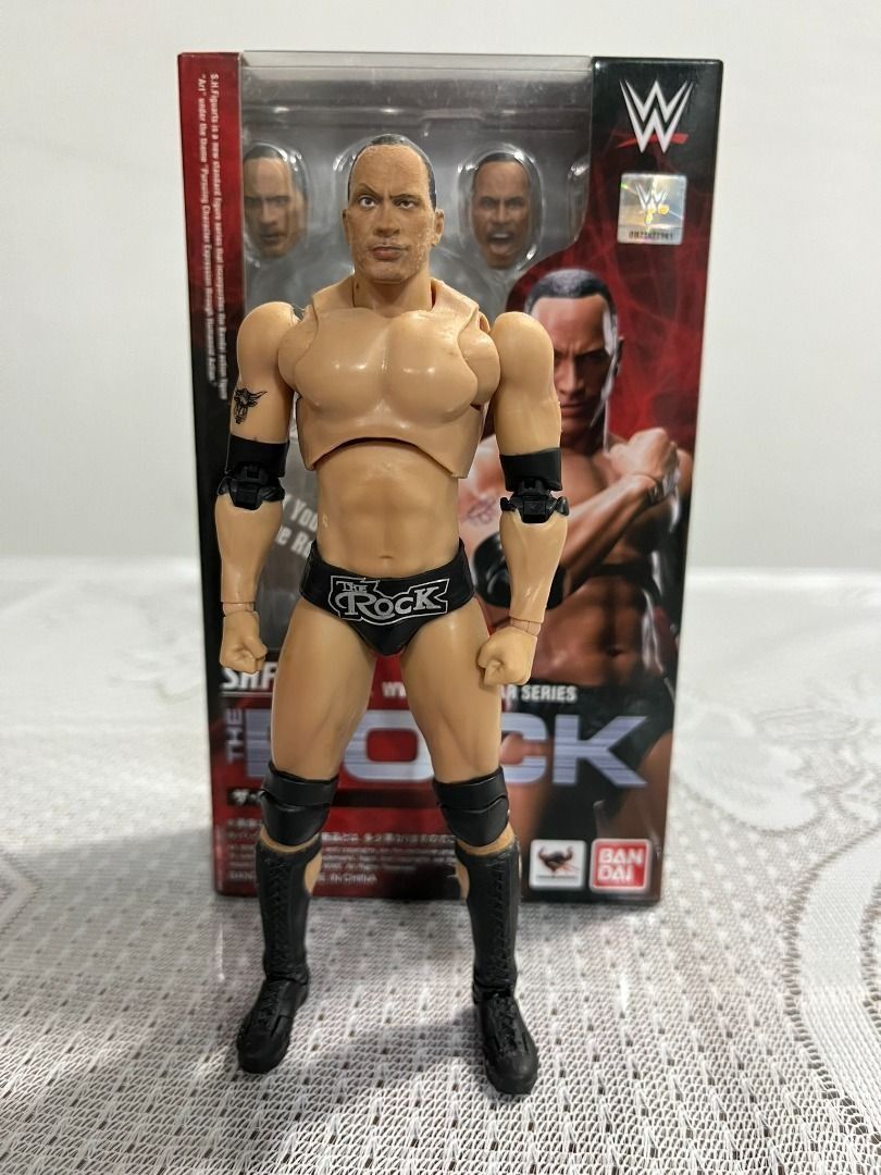 Bandai SHF S.H.Figuarts WWE WWF Dwayne The Rock Johnson BIB, Hobbies ...