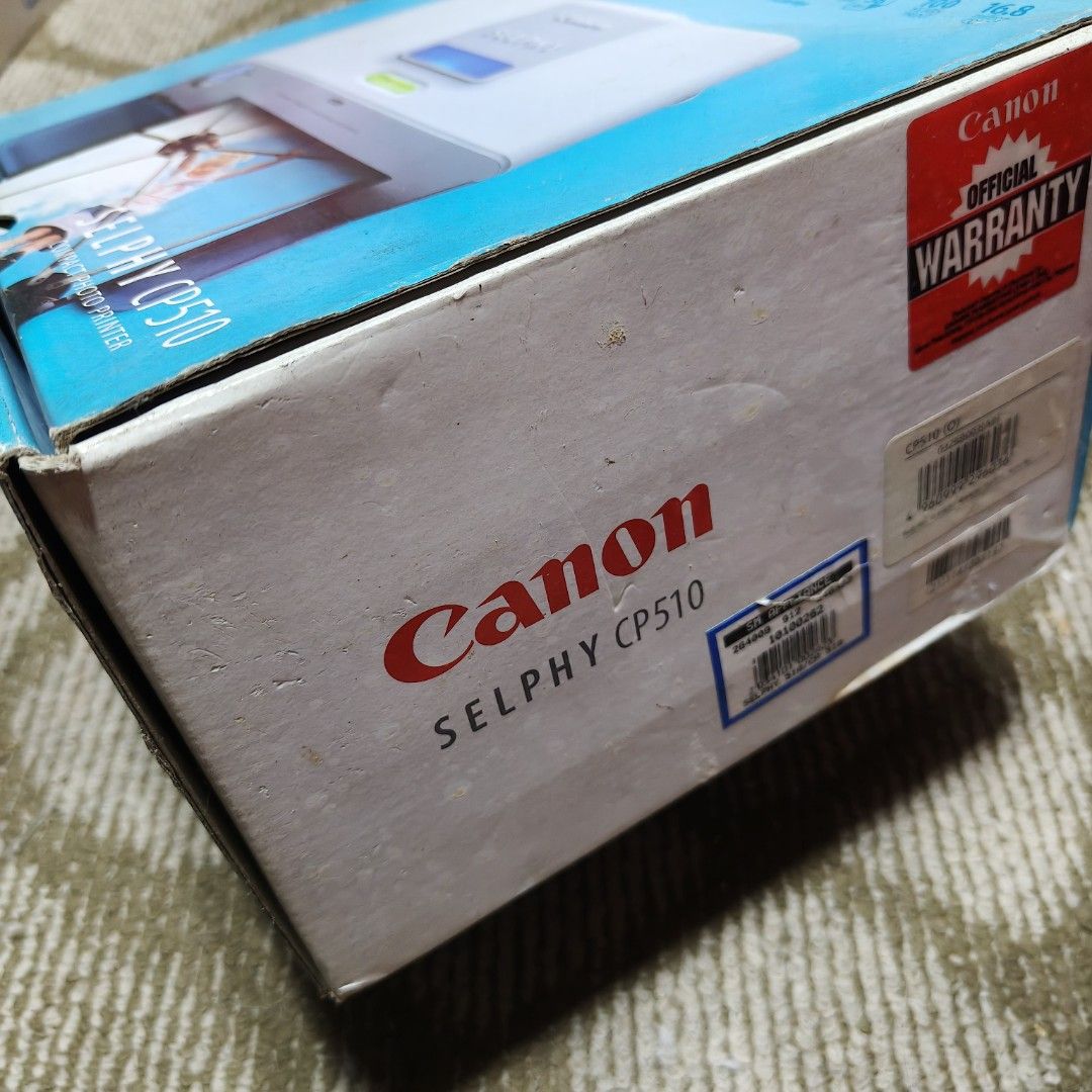 Canon Selphy CP510 (Category: Printers, Scanners & Copiers) located in Taguig. Submitted by sakiyasa (Listing ID 1355252566, Image 2). Description: Never been used. Only checked the inside and put it back again. Complete accessories with their plastic packagings..
