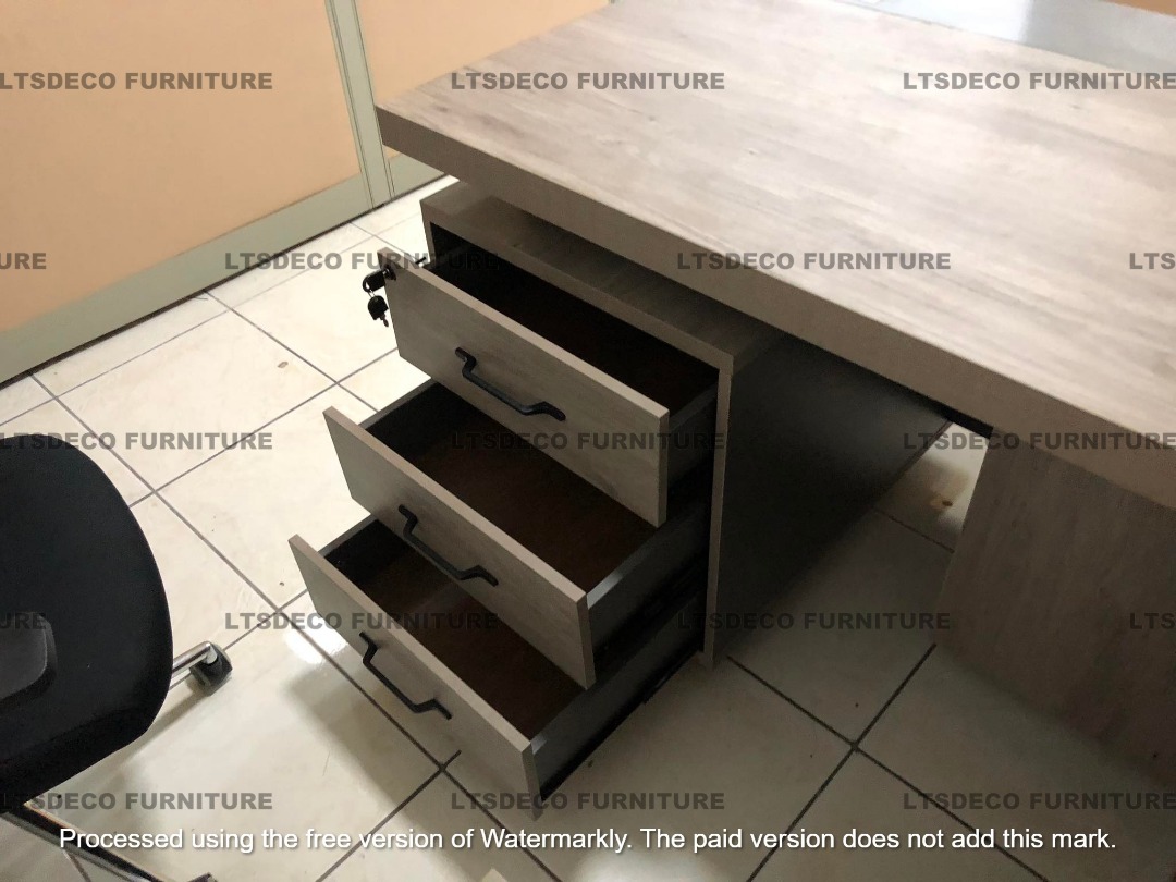 EXECUTIVE L-SHAPE TABLE WITH DRAWER | OFFICE PARTITION | OFFICE ...