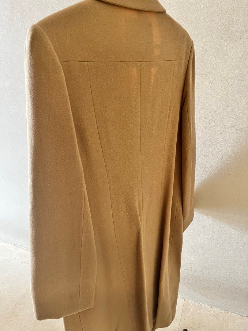 Jacket (Category: Coats, Jackets and Outerwear) located in Singapore. Submitted by lyndalee (Listing ID 1355112600, Image 3). Description: Colour khaki, size S Trench Coat from Winter Time. Fashion, nice to wear in winter, can keep warm. Length 39 inch Chest 36 inch Sleeves 22 inch Materials Wool 85 %, Polyamid 15 % 100 % Polyester .
