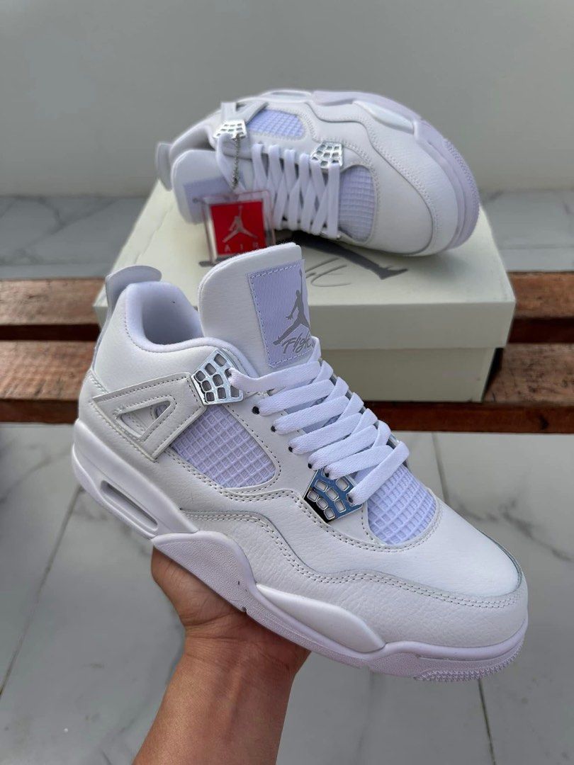 Jordan 4 All White (Category: Sneakers) located in Manila. Submitted by michael31. (Listing ID 1355249725, Image 3). Description: Updated size Men size: 41-45 Women size: 36-40.