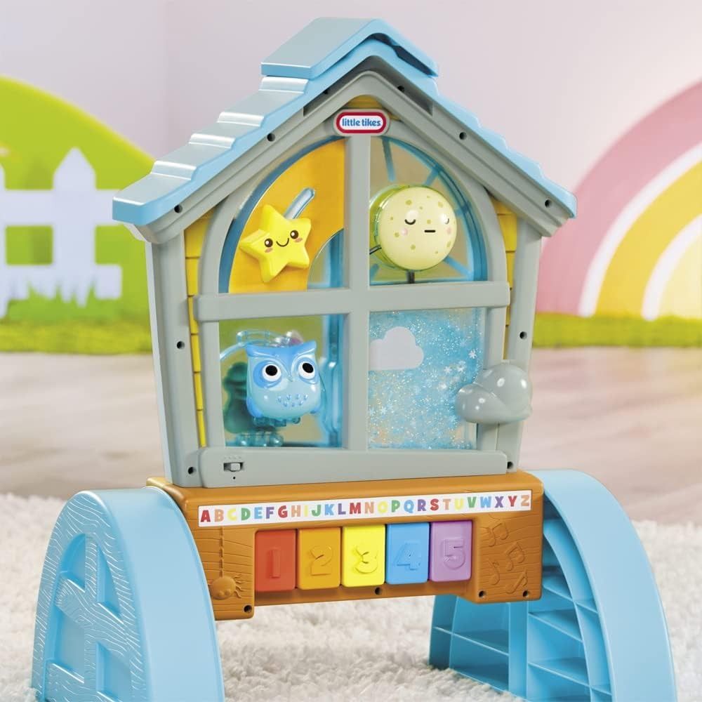 Little Tikes® Learn & Play™ Look & Learn Window (Category: Educational & Learning Toys) located in Santa Rosa. Submitted by aeonkraft2026 (Listing ID 1355156459, Image 2). Description: INSPIRES CURIOSITY - Explore climate and weather: rain, clouds, wind, and sun. Move the thermometer up and down to learn about the temperature and hear weather related phrases. 2-SIDED PLAY - Discover interactive activities on the day or night side. Touch the sun o