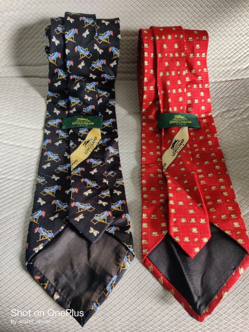 Longchamp Paris ties/neckties (Category: Luxury Accessories) located in Baguio. Submitted by ferns_garage.0924 (Listing ID 1355151055, Image 1). Description: Longchamp Paris ties/neckties made in Italy in very good condition scan pics for reference and other details. wysiwyg, as it is. Red longchamp SOLD 🫡 Black available MOP GCASH The seller is not liable for any damages or loss of items due to mishandling of couriers..