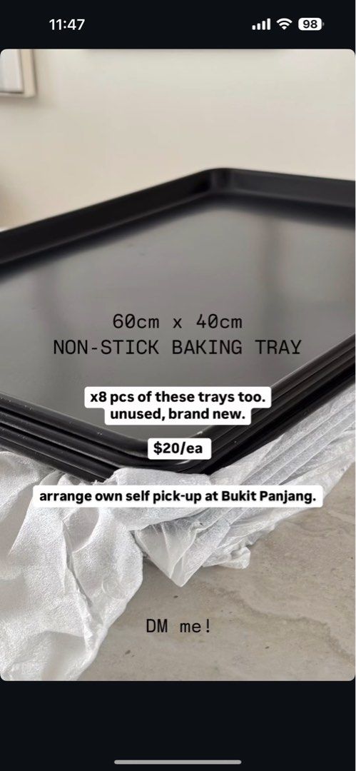 NON-STICK BAKING TRAY x8pcs