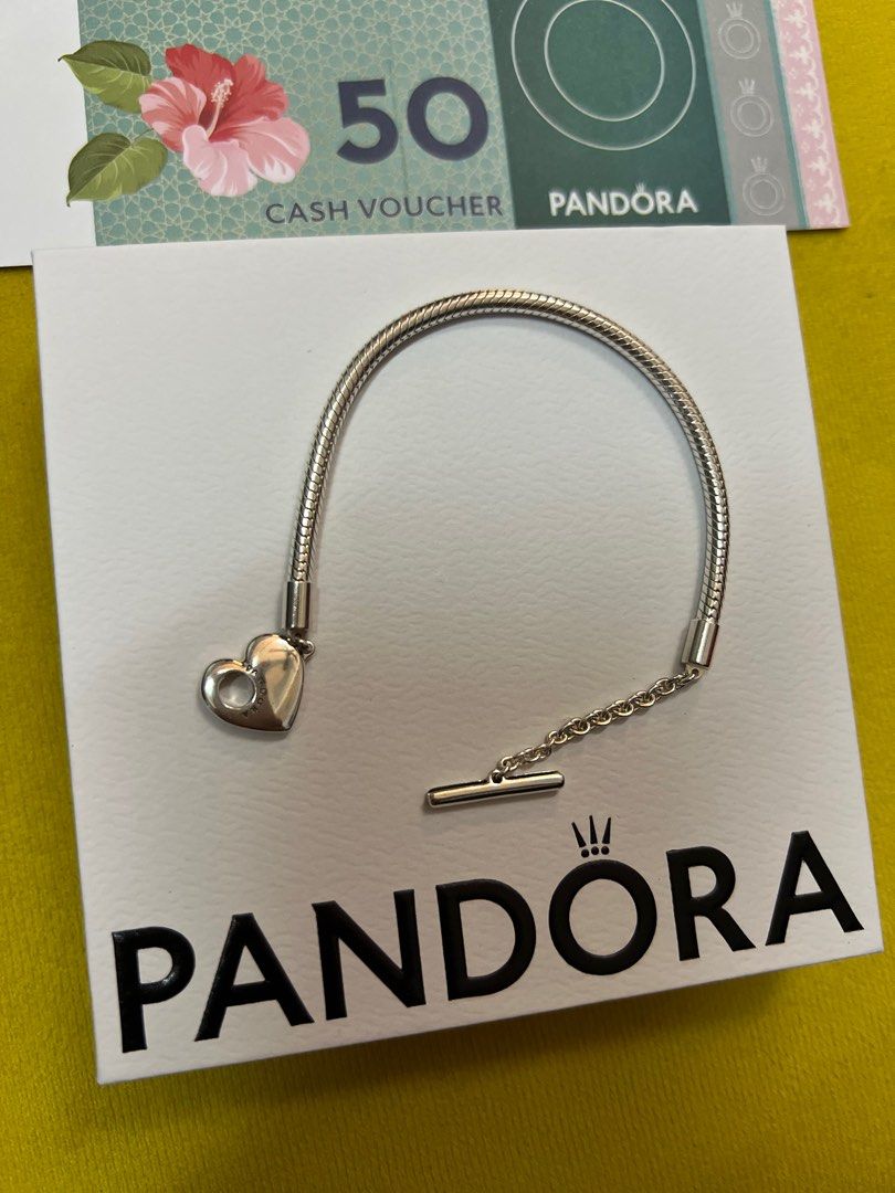 PANDORA JEWELS Mod. MOMENTS T-BAR SNAKE CHAIN - Size 17 ***SPECIAL PRICE**** main image 1