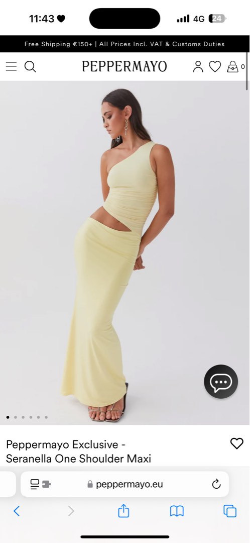 Seranella One Shoulder Maxi Dress - Lemon