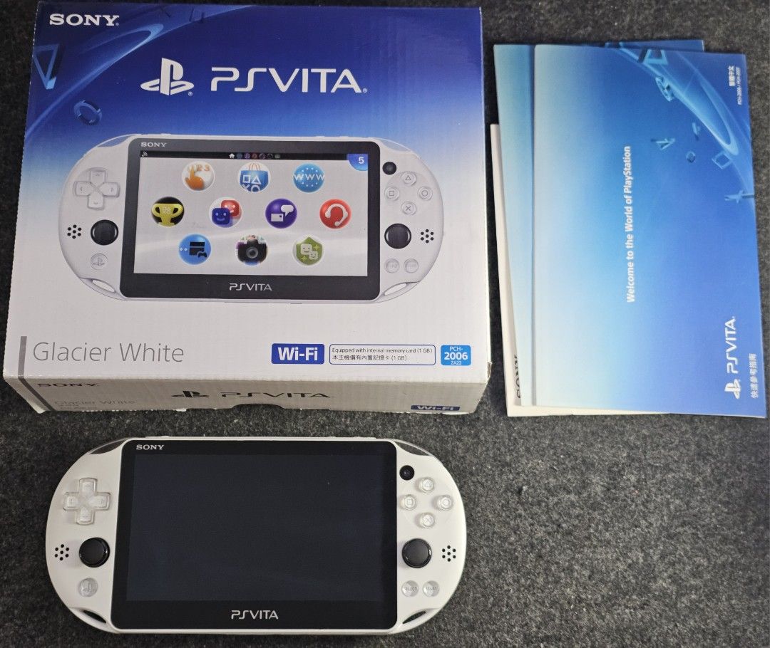 PS Vita Slim Glacier White (Category: PlayStation) located in Paranaque City. Submitted by john020497 (Listing ID 1355278433, Image 1). Description: - Good as new. With very minimal hairline scratches. - Complete with box, manuals, official sony memory card and charger. - Can be modded upom request. Bacoor, Cavite. Delivery via Lalamove/Grab/LBC..