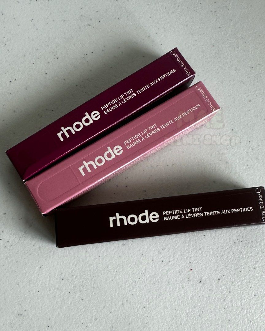 RHODE Lip Peptide Tint - Raspberry, Espresso, Vanilla, Sugar Cookie (Category: Makeup) located in Rizal. Submitted by maeminishop (Listing ID 1355237426, Image 2). Description: Rhode Lip Peptide tint Last Price already Brand new and US Sourced ✨ espresso, raspberry, unscented vanilla ₱1600 🍪 Sugar cookie ₱1800 limited edition ❌ espresso Open for preorder for other Rhode Products! My If need asap msg me on IG/FB 🛍️ Shop on IG/FB - Mae Mini Shop 