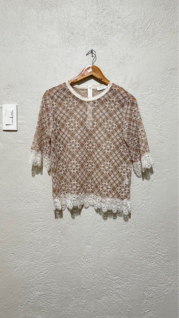 Sandro lace top (Category: Others Tops) located in Las Pinas. Submitted by apdeclutter (Listing ID 1355257998, Image 3). Description: Sandro lace top Size 2 on tag.