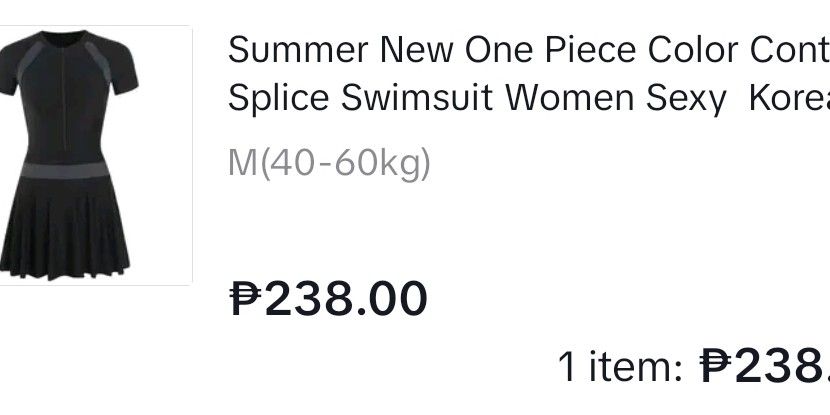Swimsuit Skirt - One Piece (Category: Bikinis & Swimsuits) located in Manila. Submitted by seriseristore (Listing ID 1355105306, Image 2). Description: RFS: Wrong Size Fits Small to Medium Size For teens / adults Medyo manipis lang yun tela but keri na rin since black naman siya and mukha naman presko sa katawan. Also, may pads and short sa loob so safe siya and hindi masisilipan..