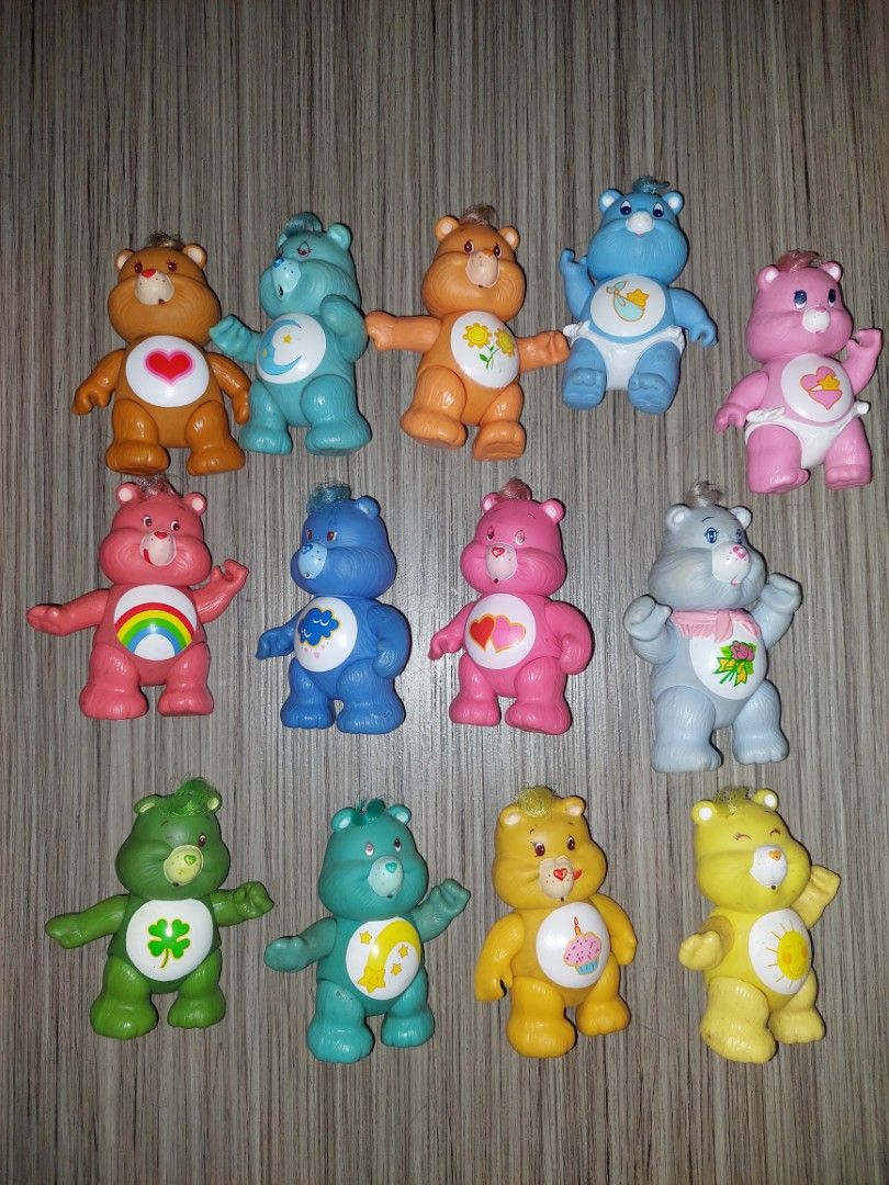 Vintage 80s Care Bears poseable full set (Category: Plushies & Soft Toys) located in Manila. Submitted by retrotoycollections (Listing ID 1355143934, Image 1). Description: movable limbs, hard to find.
