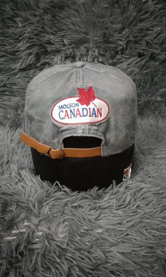 Vintage I am Canadian molson (Category: Caps & Hats) located in Taguig. Submitted by goldthrifter (Listing ID 1355177366, Image 3). Description: excellent condition color denim color rate 9 embroided logo front and back leather belt snap no issues searchable click to see more pictures and details negotiable price if you buy any item bundle.