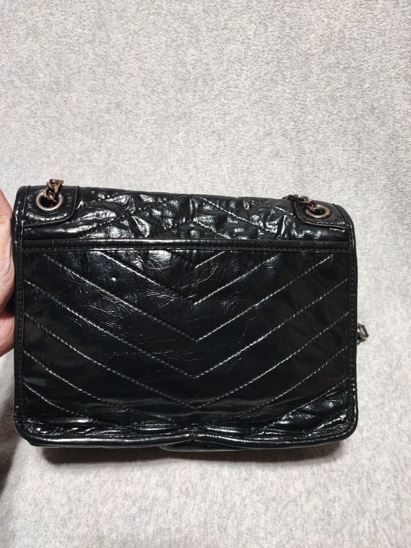 YSL nikki distressed leather (Category: Luxury Bags & Wallets) located in Baguio. Submitted by jayrgijc52758 (Listing ID 1355242508, Image 2). Description: YSL nikki distressed leather Medium Rusted hardware 1800.