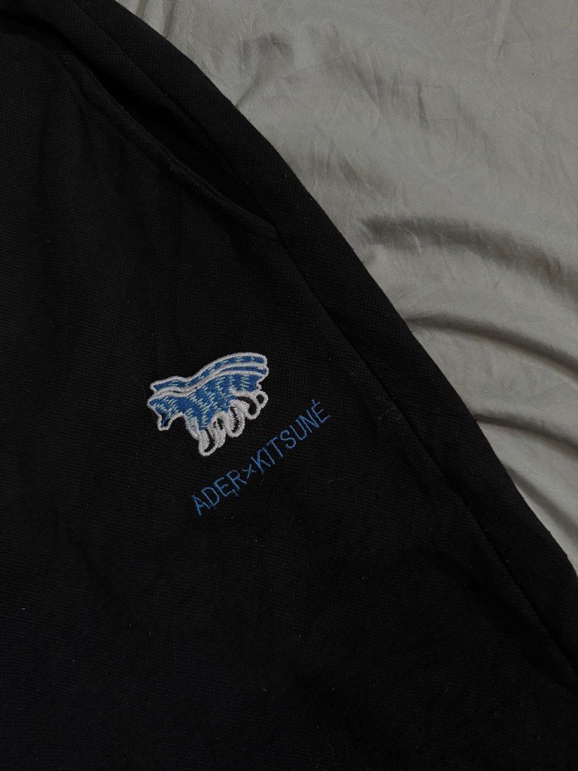 Ader x Kitsune (Category: Shorts) located in Manila. Submitted by thra_shirts (Listing ID 1355338762, Image 2). Description: Ader x Maison Kitsune Size 3 Waistline 28-36 Length 20 Hem 13 Excellent condition .