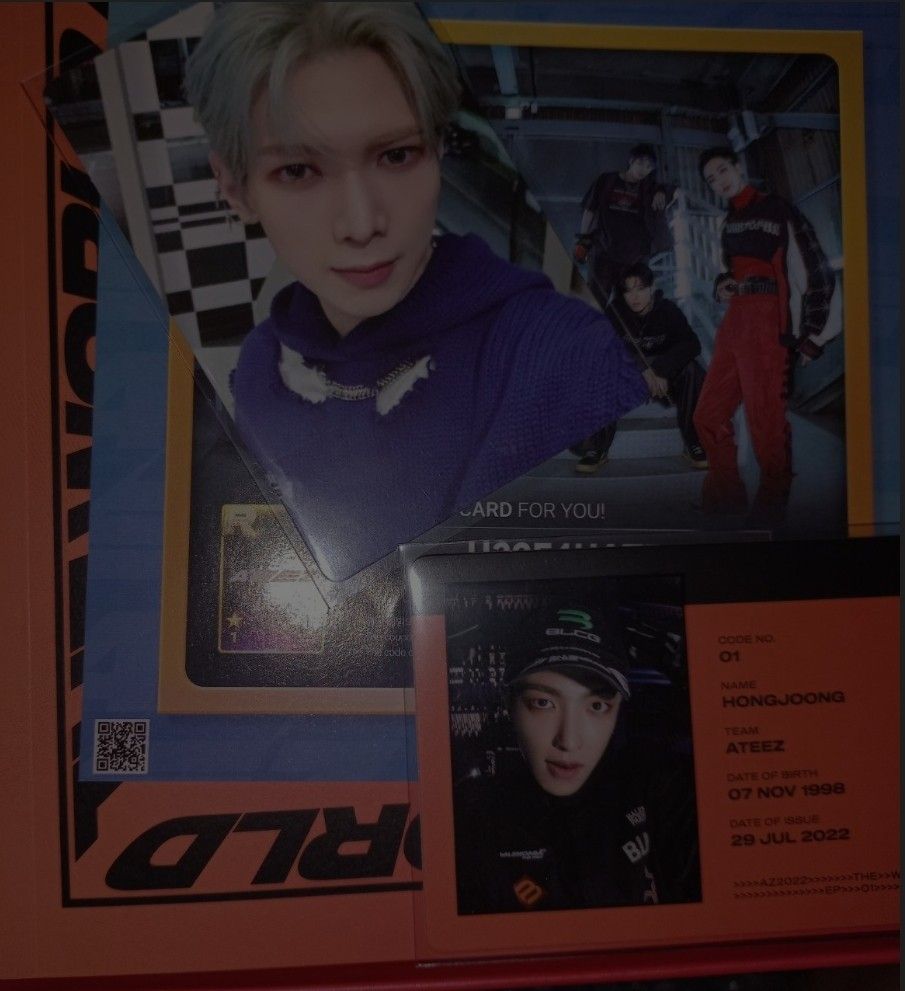 ATEEZ unsealed Movement Z Ver. Orange (Category: CDs & DVDs) located in Quezon City. Submitted by anxcart (Listing ID 1355291222, Image 3). Description: Unsealed Movement Z Ver. [1 album] (regular price = 100) (payo / 3 days = 80) Inclusion outbox photobook cd lyric poster sticker ssatz Photocards (Yeosang pc, Hongjoong i.d).