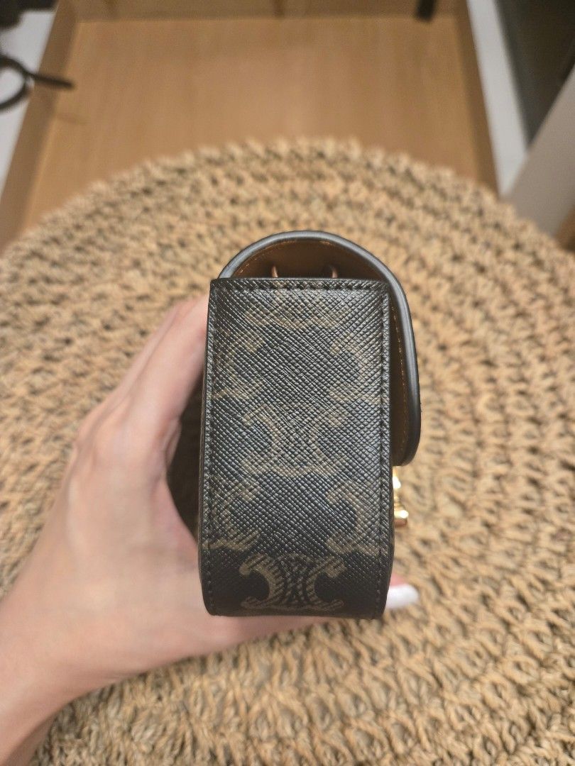 Celine mini triomphe (Category: Bags & Wallets) located in Singapore. Submitted by alittlegiftt (Listing ID 1355386036, Image 3). Description: come with item only All items are mine or my partner’s. 100% authentic, mostly from SG boutiques. Lightly used, no rush to sell. Please no lowball offers I just want to pass them on to someone who’ll enjoy them and is happy with the listed price.