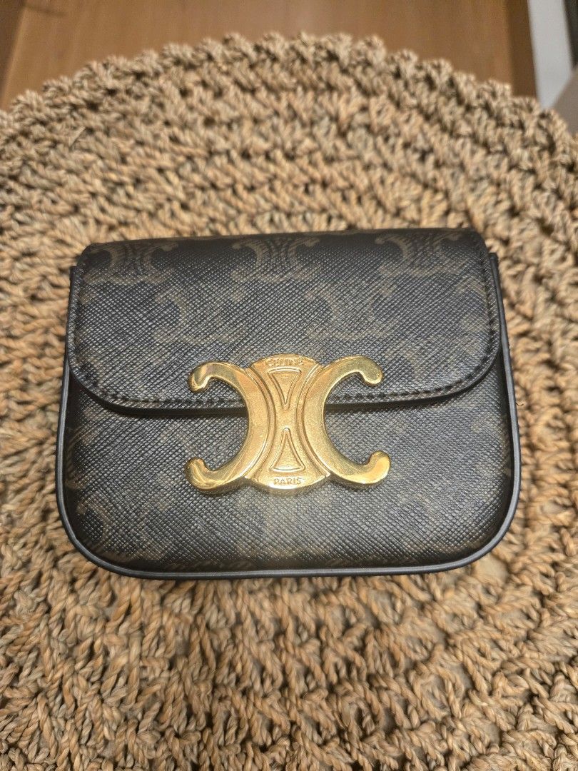 Celine mini triomphe (Category: Bags & Wallets) located in Singapore. Submitted by alittlegiftt (Listing ID 1355386036, Image 1). Description: come with item only All items are mine or my partner’s. 100% authentic, mostly from SG boutiques. Lightly used, no rush to sell. Please no lowball offers I just want to pass them on to someone who’ll enjoy them and is happy with the listed price.