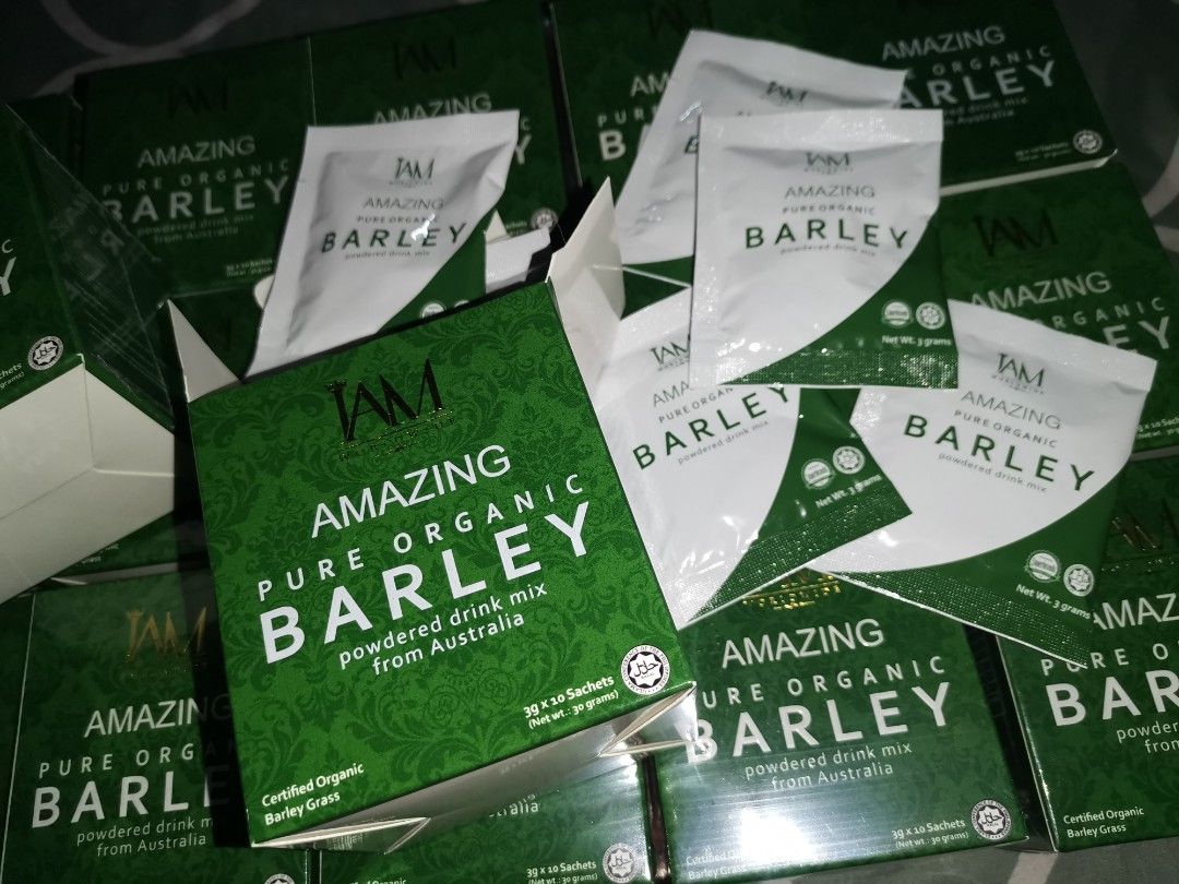 Barley Juice (Category: Health Food, Drinks & Tonics) located in Pasig City. Submitted by essentiallyspoiled (Listing ID 1355463288, Image 3). Description: minimum orders: 10 boxes.