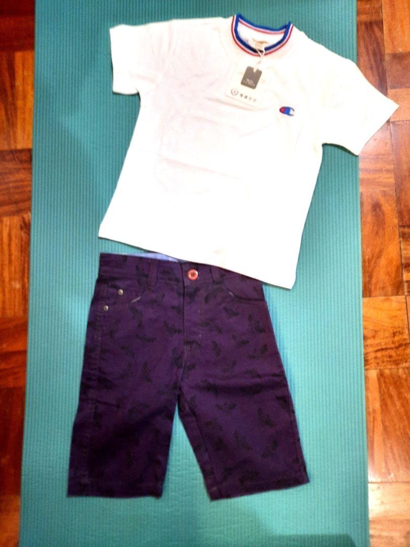 Kids Terno Bnew (Category: Babies & Kids Fashion) located in Manila. Submitted by amazingshopper2024 (Listing ID 1355361167, Image 1). Description: brand new! kids terno for 3 to 7y.o. includes: 1 white Champion cotton tshirt 1 purple printed tokong shorts buyer will shoulder shipping fee.