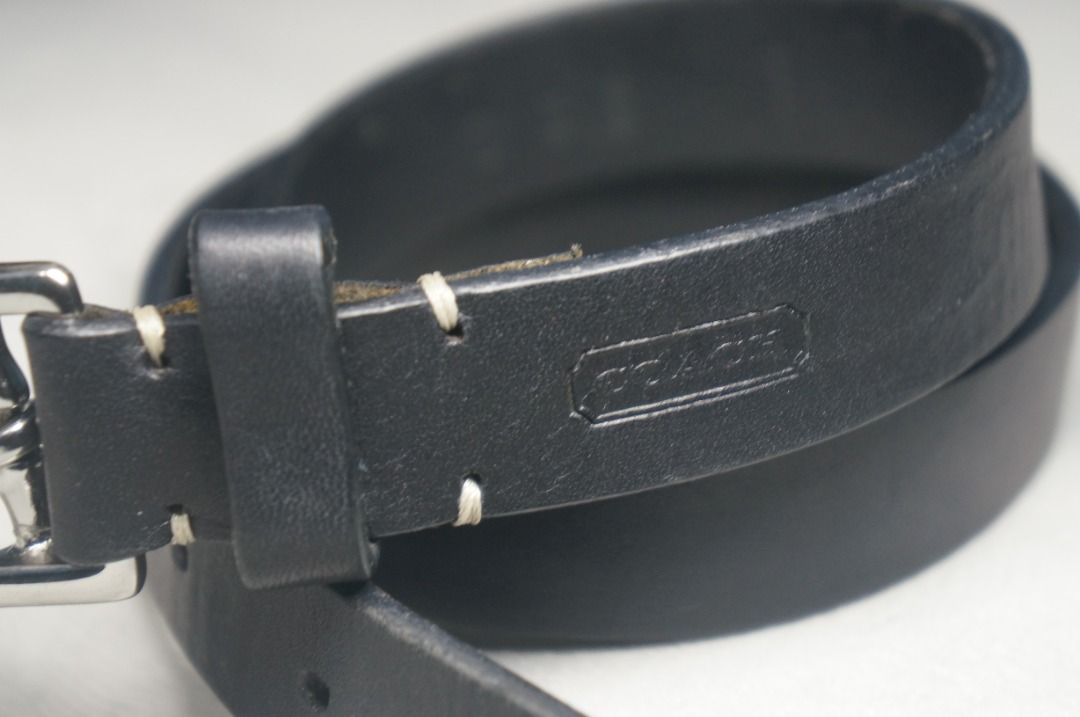 Coach Black Leather Belt (Category: Belts) located in Taguig. Submitted by tcstuff (Listing ID 1355364201, Image 2). Description: Coach Genuine Leather Belt Size Large Belt Measurements: 36 in x 0.9 in Newly cleaned, conditioned, polished leather. Newly polished metal hardware. Payment Method: GCash or LBC Cash on Delivery /Cash on Pickup .