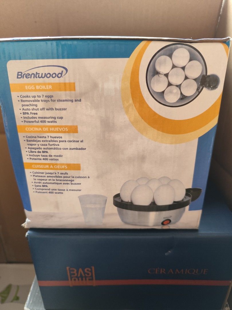 Egg Cooker 110V (Category: Other Kitchen Appliances) located in Makati City. Submitted by audreygatchalian (Listing ID 1355358691, Image 2). Description: BRENTWOOD EGG COOKER 110v US Box.