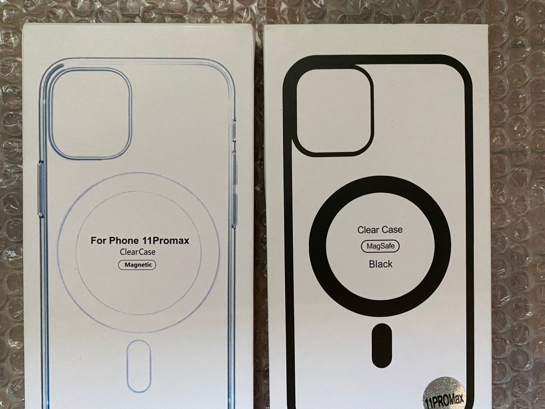 iPhone 11 Promax Magsafe Clear Case (Category: Cases & Sleeves) located in Abucay. Submitted by abpshop (Listing ID 1355370830, Image 3). Description: Brandnew iphone 11 promax magsafe case set, dalawa na po yan clear case and black sold as is MOP via: Gcash + SF Courier via: J&T Express.