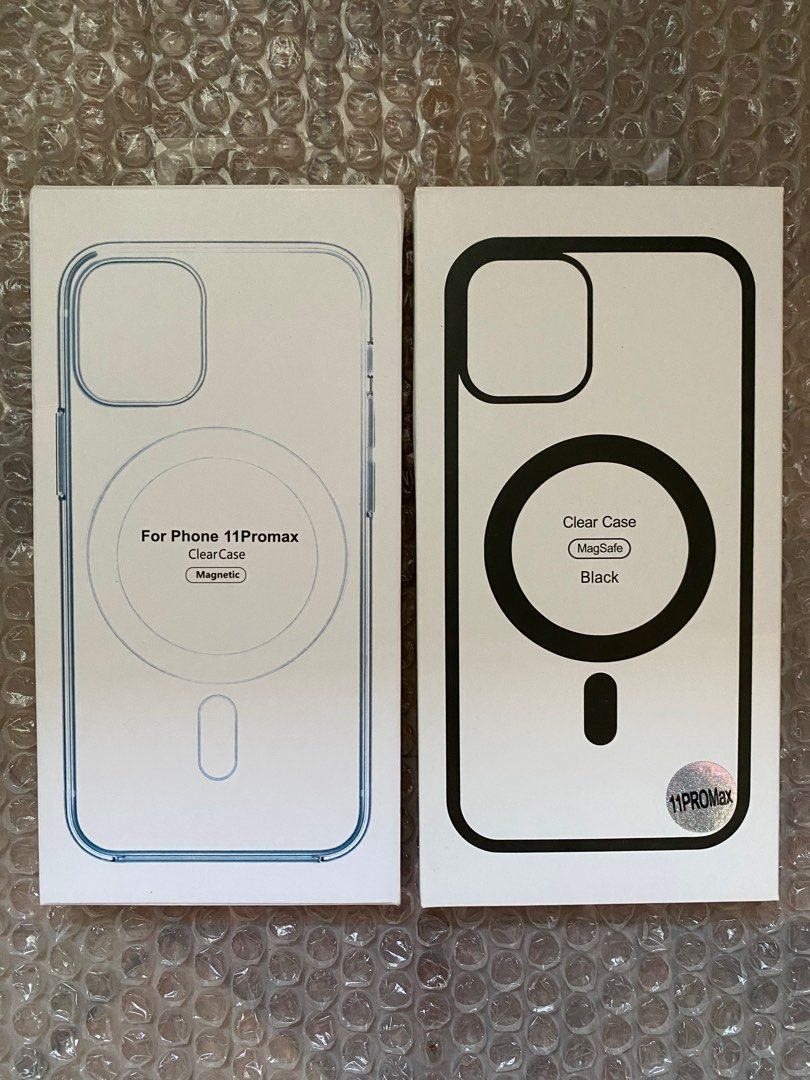 iPhone 11 Promax Magsafe Clear Case (Category: Cases & Sleeves) located in Abucay. Submitted by abpshop (Listing ID 1355370830, Image 1). Description: Brandnew iphone 11 promax magsafe case set, dalawa na po yan clear case and black sold as is MOP via: Gcash + SF Courier via: J&T Express.