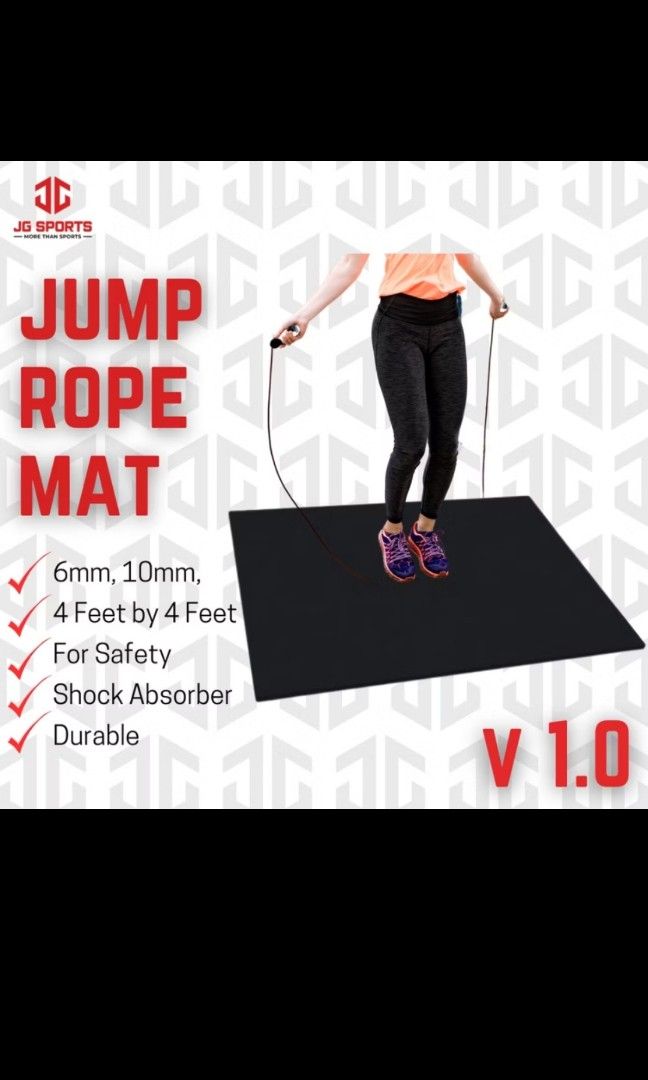 Jump rope mat (Category: Exercise Mats) located in Mandaluyong City. Submitted by filmstrips (Listing ID 1355348477, Image 1). Description: 10mm thickness Yoga strap not included.