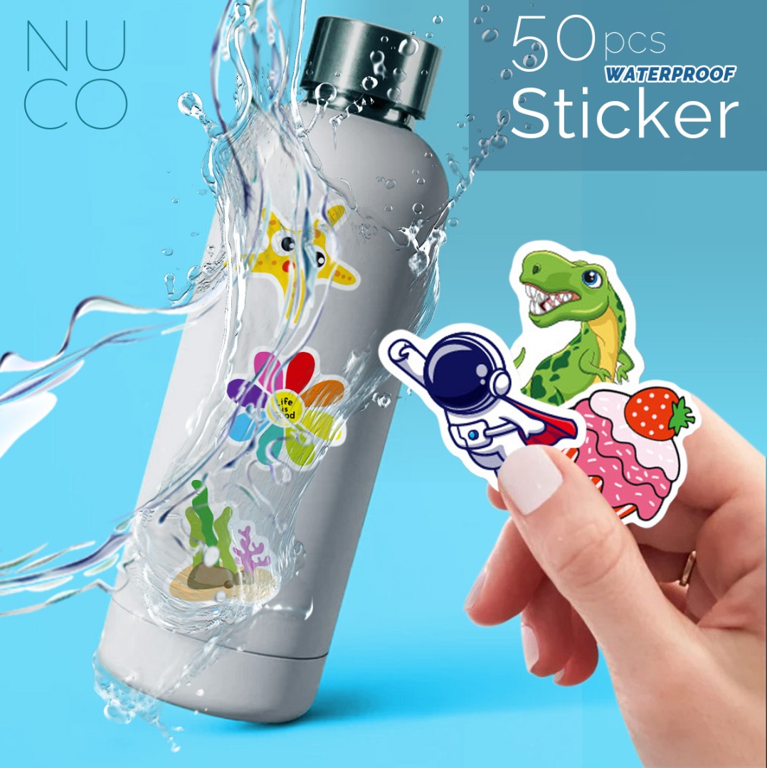 (MOQ 3) 50pcs Assorted Cute Cartoon | Animal Stickers - Waterproof ...