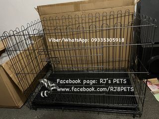 New Design crib type cage play pen with free wheels free poop tray dog crate  cat carrier Meowtech litter sand stroller