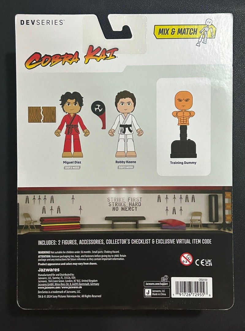Roblox Cobra Kai Miguel vs Robby 2 Pack (Category: Action & Battle Toys) located in Makati City. Submitted by mbfinds (Listing ID 1355442685, Image 2). Description: Roblox Cobra Kai Miguel vs Robby 2 pack Brand new Onhand ready to ship.