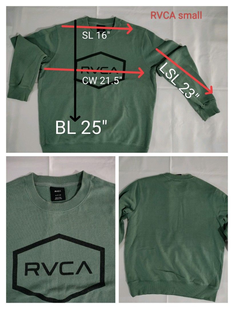 RVCA sweatshirt size small (Category: Coats, Jackets and Outerwear) located in Cebu City. Submitted by piyok69 (Listing ID 1355296940, Image 1). Description: P 1,200 good condition no issues RVCA sweatshirt size small # jacket, sweatshirt.