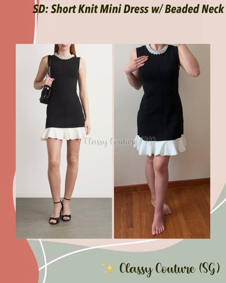 Sandro pearl knit dress