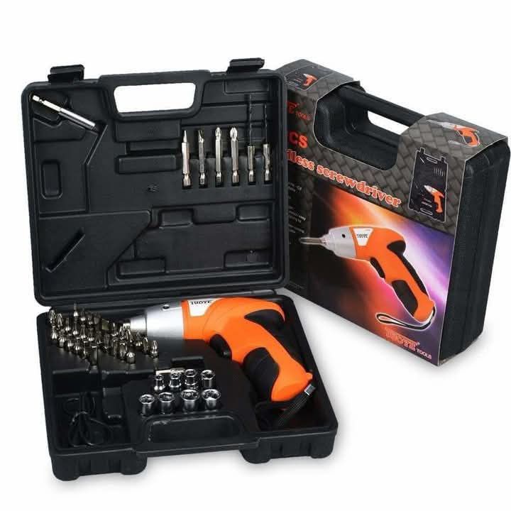 screw driver set (Category: Construction Tools & Equipment) located in Manila. Submitted by asstditems (Listing ID 1355319305, Image 1). Description: gl 45 PCS CORDLESS SCREWDRIVER VOLTAGE：4.8 V Same day delivery via Lalamove Location: Manila Mop: Cod/Gcash payment.