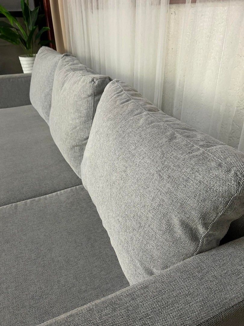 sofa bed (Category: Sofas) located in Valenzuela. Submitted by jenelyn6 (Listing ID 1355369456, Image 2). Description: Imported IKEA Brand Sofa Bed from Japan P23,999 Only 84x56x32in IKEA Brand Clean n Sanitized Ready to Use Super Comfy Walang sag Walang lubog Makapal ang Foam Heavy duty No issue Good Condition Minor Scratch Loc: Angeles City near Marquee Mall n Landers.