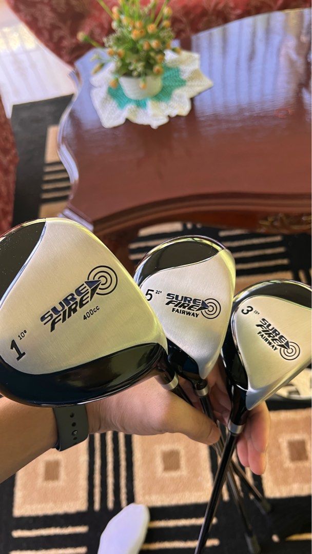 Surefire & MD Full Golf Set (Category: Golf) located in Quezon City. Submitted by robinthetigur (Listing ID 1355340693, Image 2). Description: Selling my personal “SureFire & MD Full Golf Set” - 10 surefire/MD iron sets - 3 surefire Fairway driver/ Driver woods RFS: Don’t have time for this no more lol.