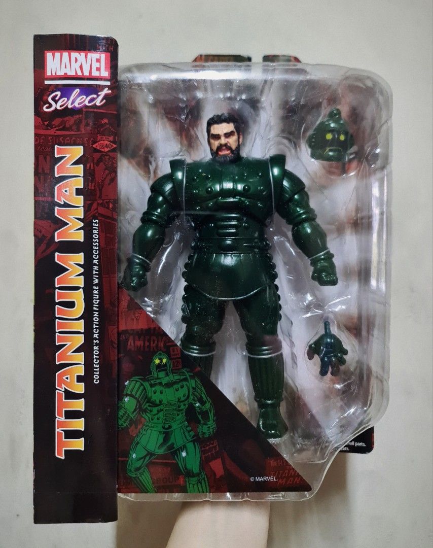 Titanium Man Marvel Select (Category: Figurines & Statues) located in Manila. Submitted by shelfinvaders (Listing ID 1355308512, Image 1). Description: For faster replies, pls message our FB page, Shelf Invaders, with the same name and logo. Titanium Man Marvel Select - good box condition 8/10 - brand new, sealed MOP: BDO, BPI, GCash.