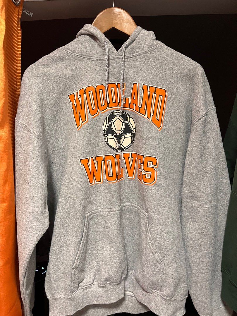 Vintage Gildan Hoodie (Category: Coats, Jackets and Outerwear) located in Bulacan. Submitted by thrift120404 (Listing ID 1355401704, Image 1). Description: Vintage Gildan hoodie Woodland Wolves Soccer 27.5x23 Excellent condition.