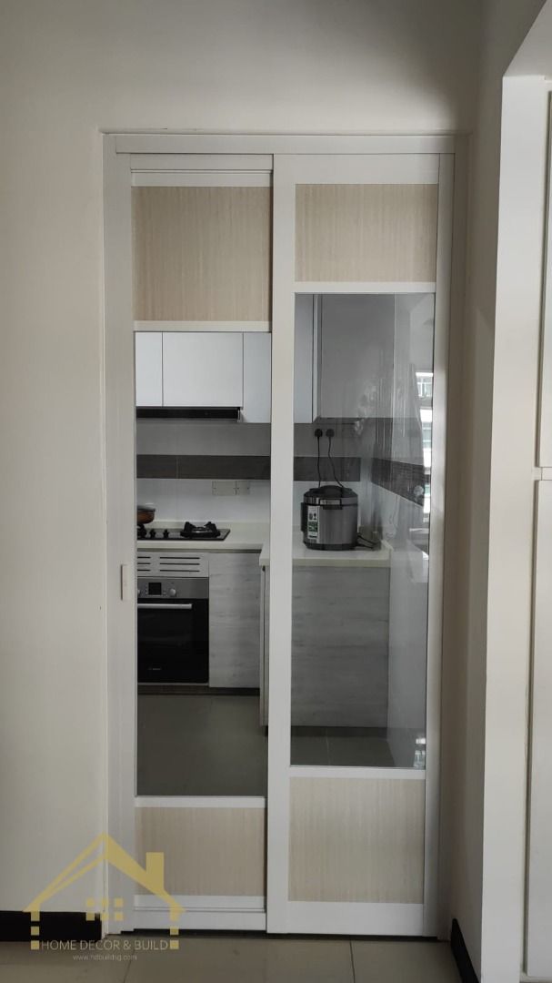 🔴 Aluminum Slide and Swing Glass Door Kitchen / Yard Door 🔴62863076000514111