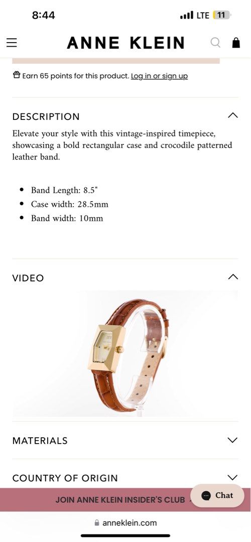 Anne klein faceted rectangular leather watch (Category: Women's Watches) located in Paranaque City. Submitted by obeawan (Listing ID 1355561477, Image 2). Description: Got this watch as a gift but not really my style. Worn two times only but still in almost new condition, no creasing on the leather, no scratches. Can show more photos to serious buyers. .