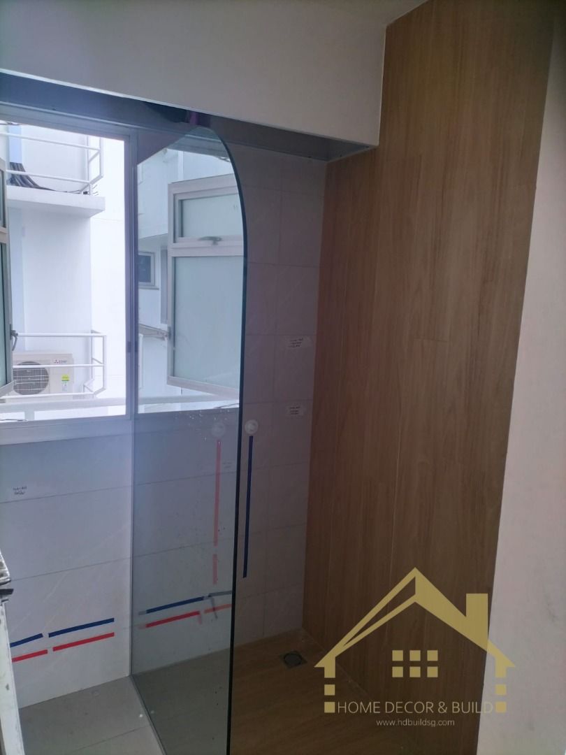 👍Arch Shape Frameless Shower Screen Fixed Panel👍63109200135169110