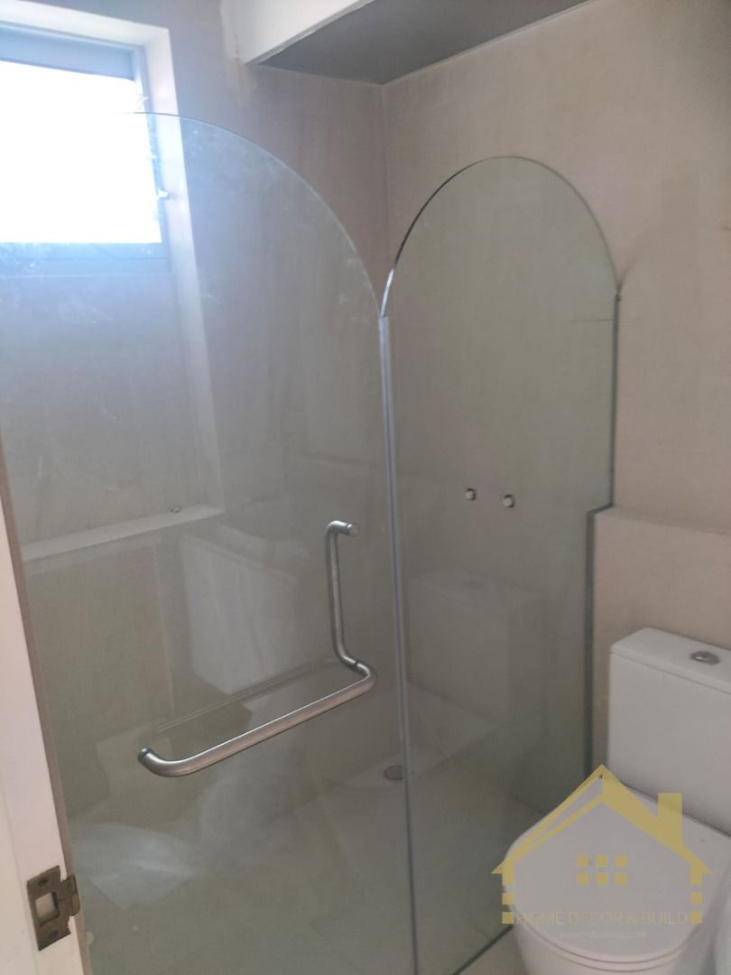 👍Arch Shape Frameless Shower Screen Fixed Panel👍63109200135169117