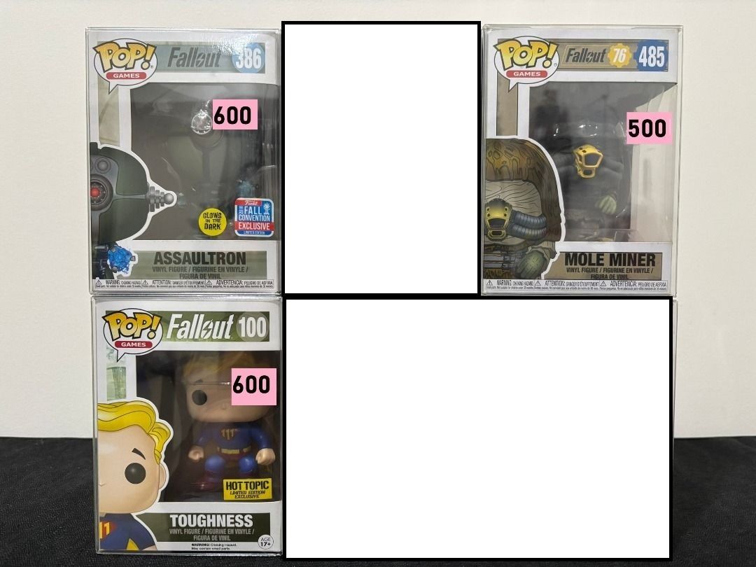 Assorted Funko Pops (Vaulted) (Category: Designer & Blind Box Toys) located in Quezon City. Submitted by aruhtudaneh (Listing ID 1333038906, Image 2). Description: Funko Pops For Sale! Prices are indicated in the photos Protector Included Fallout Disney Cinderella Beauty and the Beast Minions Star Wars RFS: Decluttering.