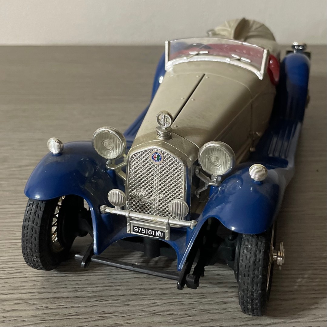 Bburago Alfa Romeo 2300 Spider 1932 – Modèle Réduit 1:18, Blanc, Vintage, Occasion, Oldtimer Culte