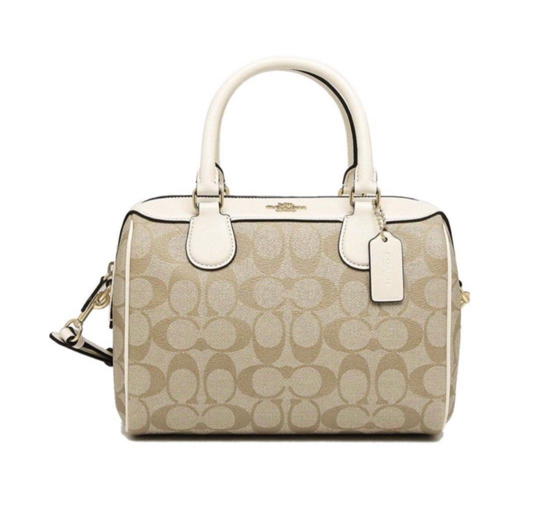 Coach Mini Bennett Satchel in Light Khaki/ Chalk (Category: Purses & Pouches) located in Quezon City. Submitted by mesvetements (Listing ID 1355568972, Image 1). Description: Authentic Dm for actual photos 🫶🏻.