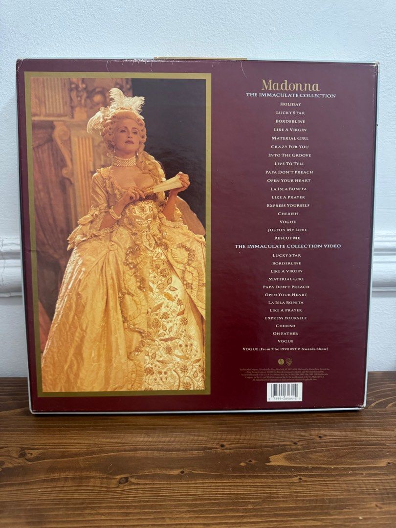 MADONNA ‘THE ROYAL BOX’ CASSETTE EDITION (Category: CDs & DVDs) located in Cainta. Submitted by e.collections (Listing ID 1355609213, Image 2). Description: Madonna ‘The Royal Box’ Special Limited Edition Box Set Contains: 1 VHS Tape (sealed) 1 Cassette Tape (sealed) 1 poster 5 post cards Made in USA.